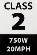 Class 2 750w sticker