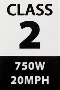 Class 2 750w sticker